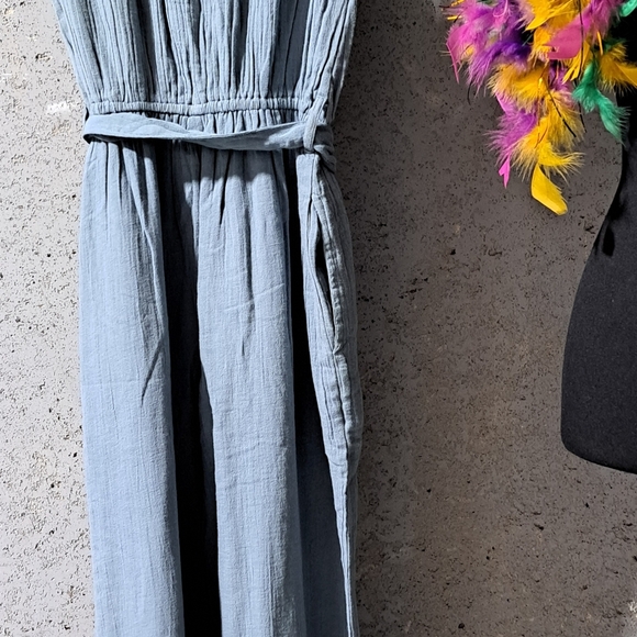 #058 Sz S / Sim & Sam Sleeveless Slate Women's Jumpsuit - Picture 9 of 14